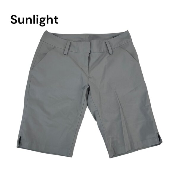 Adidas ClimaLite Womens Gray Bermuda Golf Shorts Size 2 Lightweight & Breathable - Picture 1 of 12